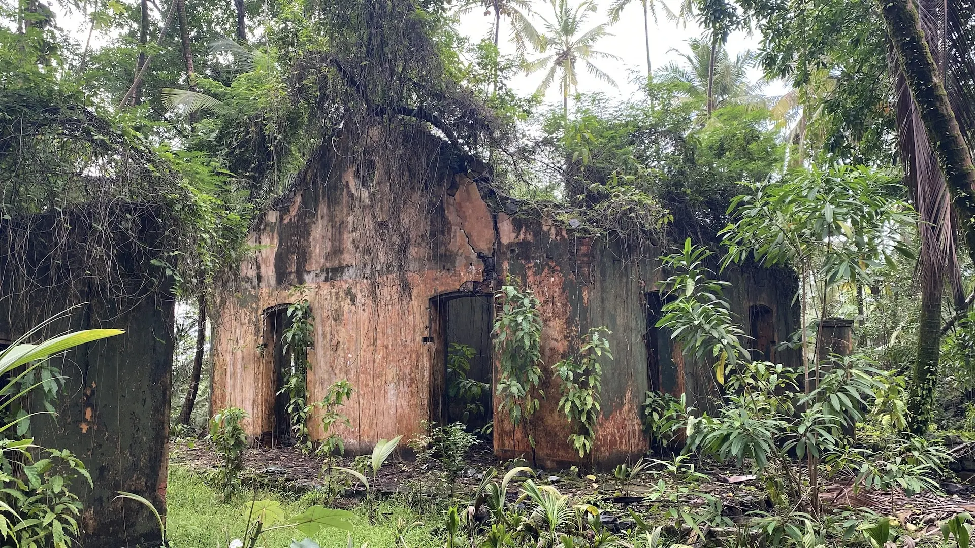 Former long-term isolation camp on the hilltop of Île Saint-Joseph