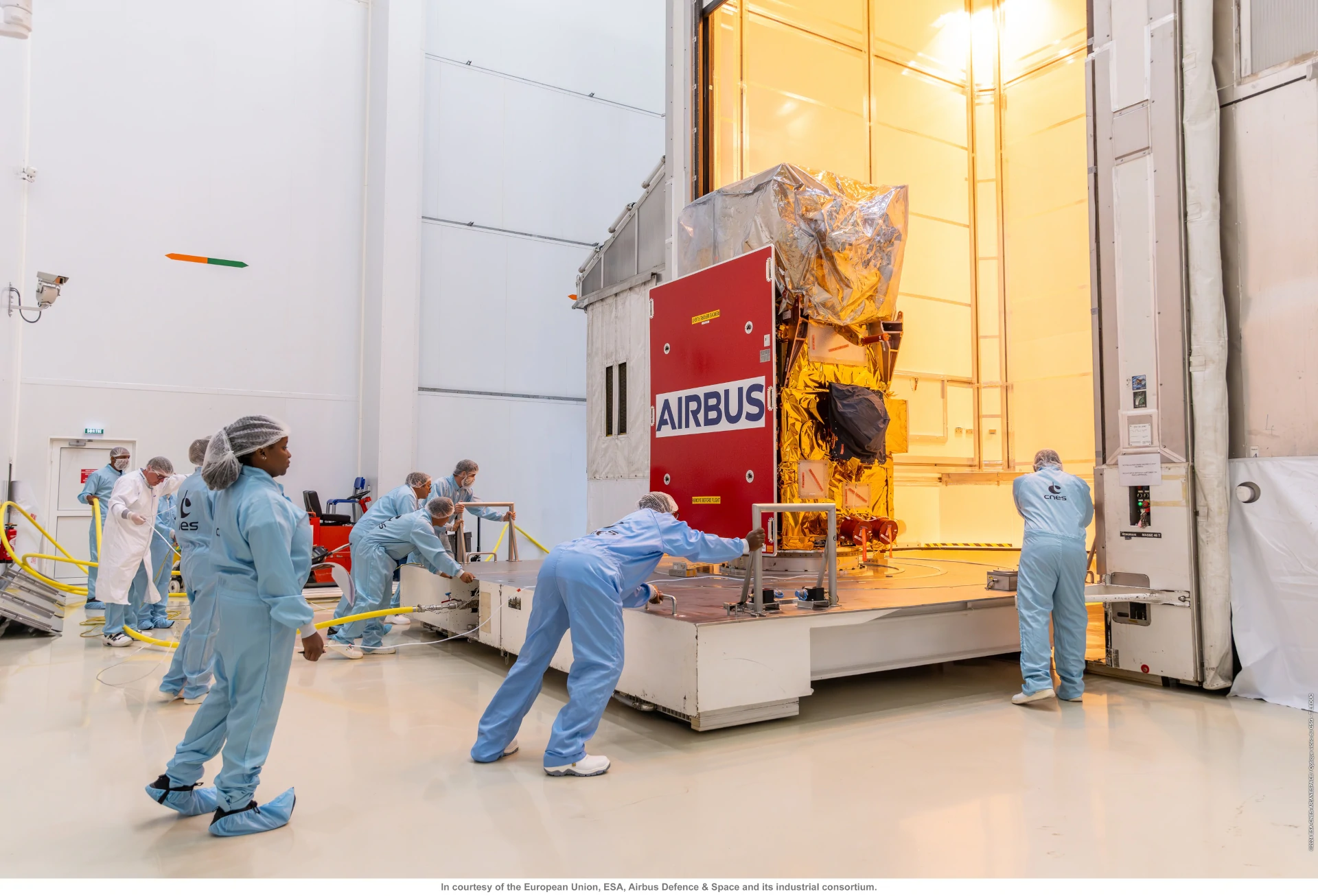 Satellite entering the Airlock